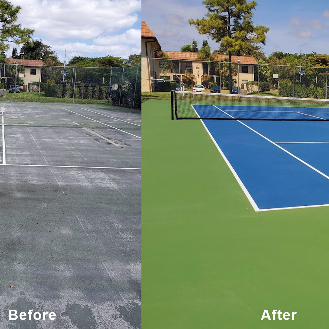 Professional tennis court resurfacing services in Dallas, TX